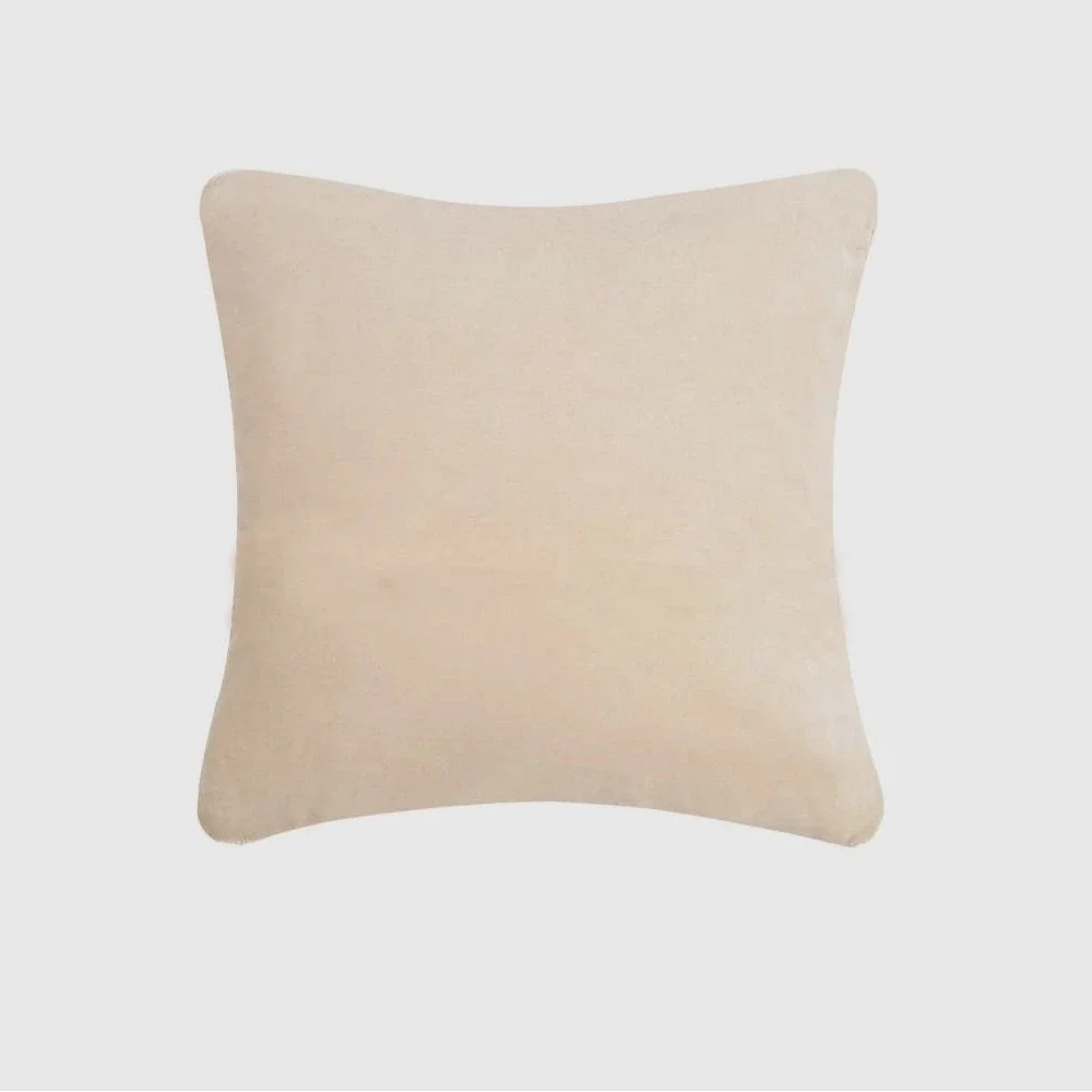 Mama Bear Hooked Wool Throw Pillow 8x12 Cream Grey Lumbar Velvet Back